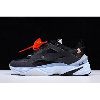 Off-White x Nike M2K Tekno Black Grey-Light Blue and WoSize A03108-053 Shoes